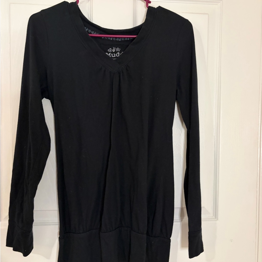 Mudd Black V-Neck Cotton Blend Top